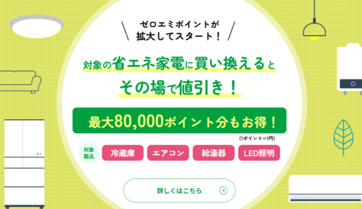 【最大8万円引き】東京ゼロエミポイントで冷蔵庫やエアコンが安く買える